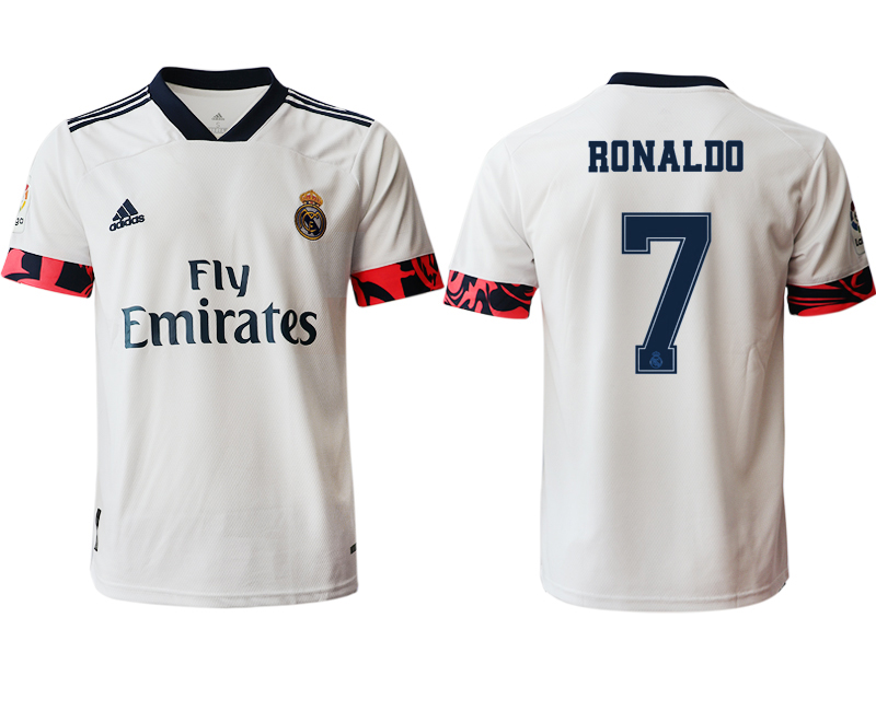 Men 2020-2021 club Real Madrid home aaa version #7 white Soccer Jerseys3